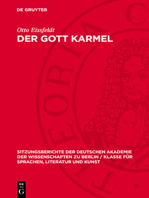 cover image of Der Gott Karmel